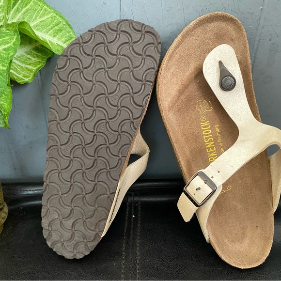 Pre-owned Birkenstock Gizeh Women's Beige Sandals 39/8 - Picture 7 of 8